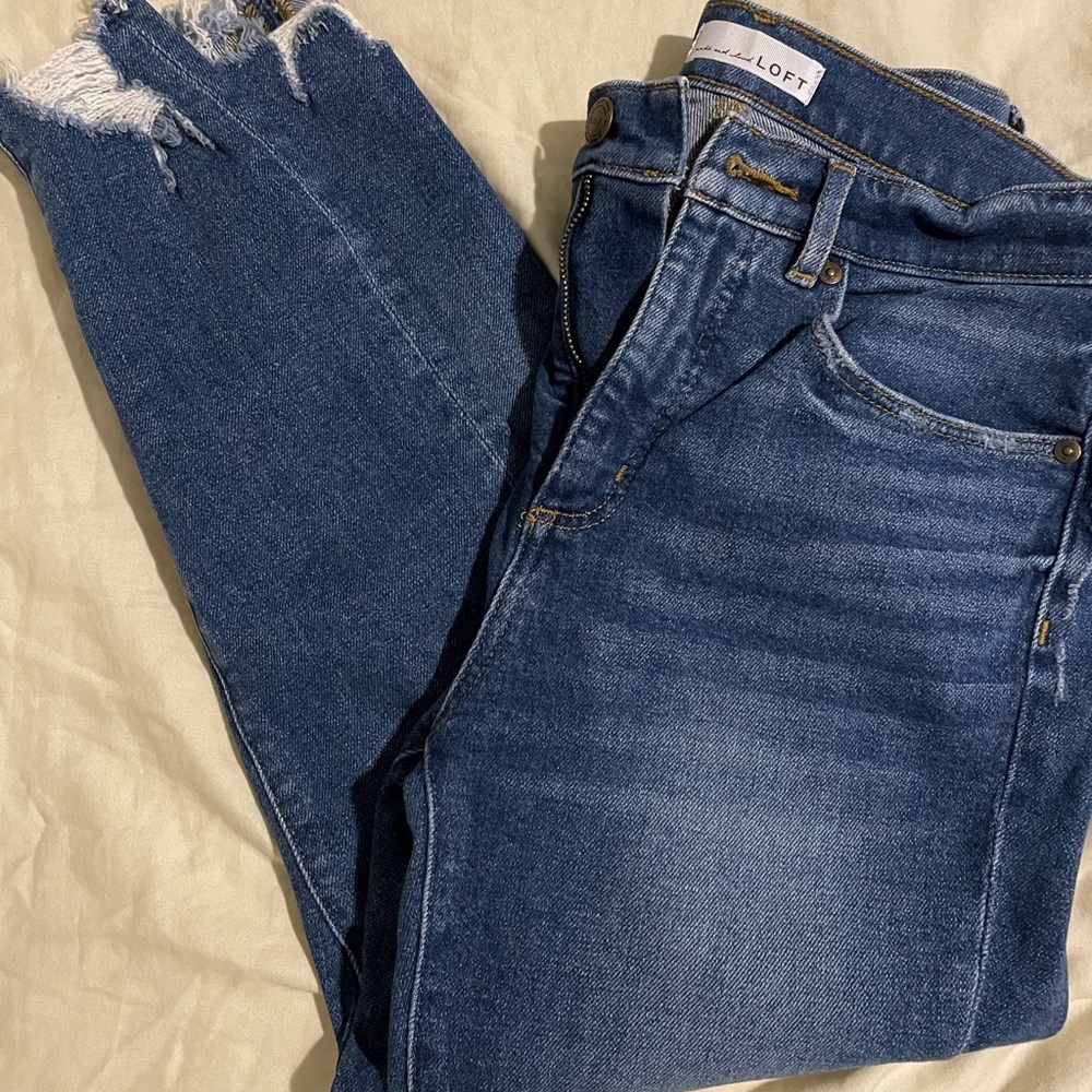 Loft denim ankle jeans size 6